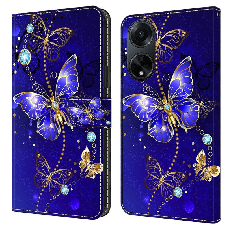 Bescherming Hoesje Oppo A98 5g Diamantvlinders