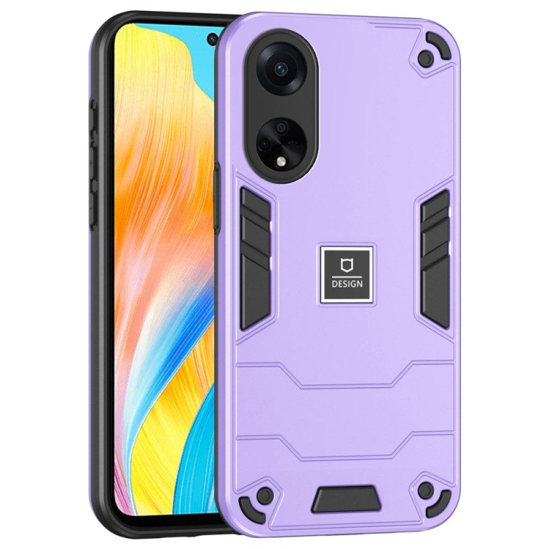 Case Hoesje Oppo A98 5g Telefoonhoesje Hybride Metaaleffect