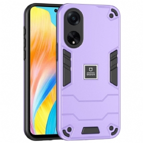 Case Hoesje Oppo A98 5g Telefoonhoesje Hybride Metaaleffect