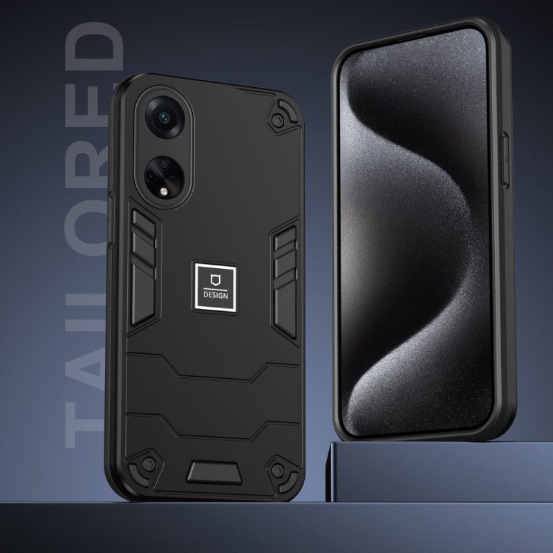 Case Hoesje Oppo A98 5g Telefoonhoesje Hybride Metaaleffect