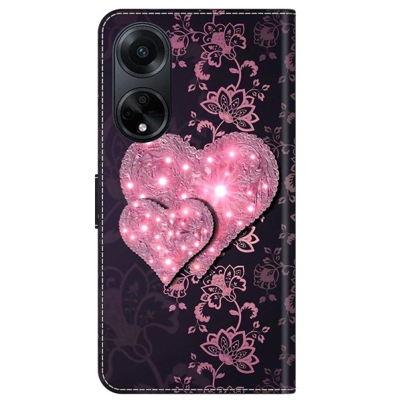 Flip Case Leren Oppo A98 5g Kanten Harten