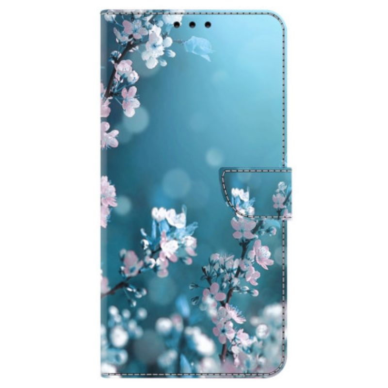 Flip Case Leren Oppo A98 5g Pruimenbloesems