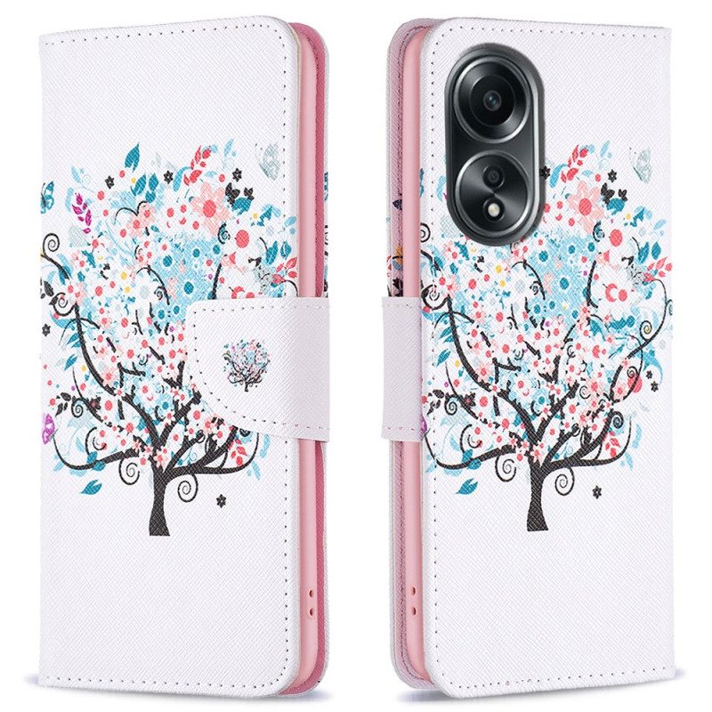 Folio-hoesje Oppo A98 5g Bloemrijke Boom