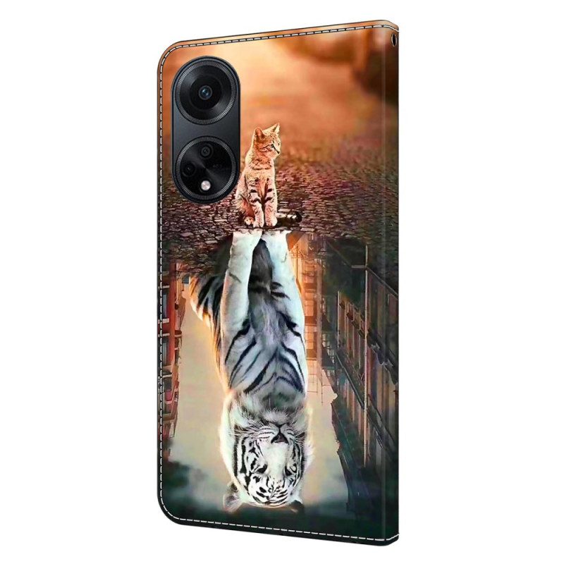 Folio-hoesje Oppo A98 5g Telefoonhoesje Kittendroom