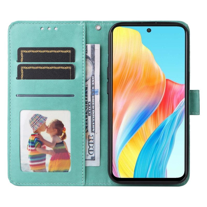 Folio-hoesje Oppo A98 5g Telefoonhoesje Zonnebloempatroon