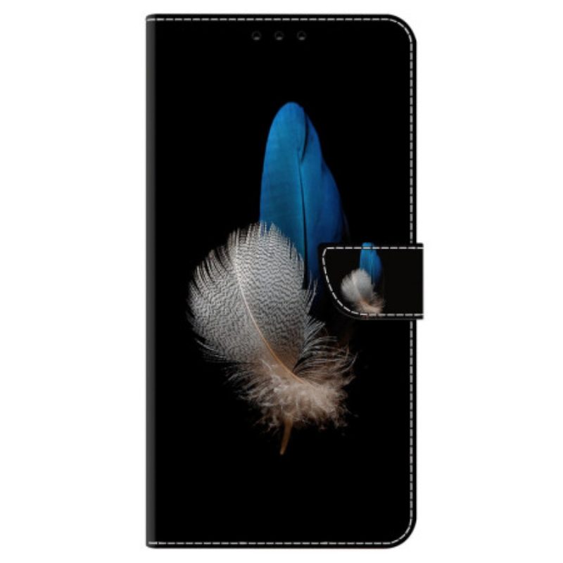 Leren Hoesje Oppo A98 5g Twee Veren