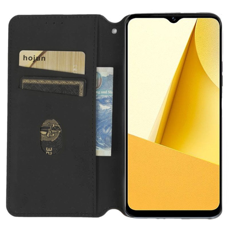 Bescherming Hoesje voor Vivo Y16 Folio-hoesje 3d Textuur