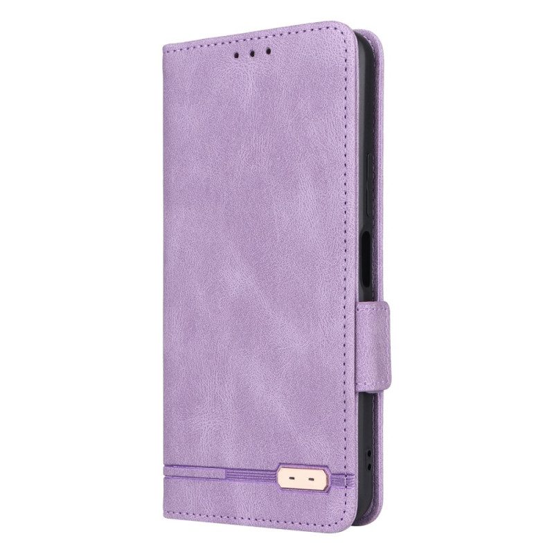 Folio-hoesje voor Vivo Y16 Vintage Dubbele Sluiting