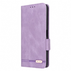 Folio-hoesje voor Vivo Y16 Vintage Dubbele Sluiting