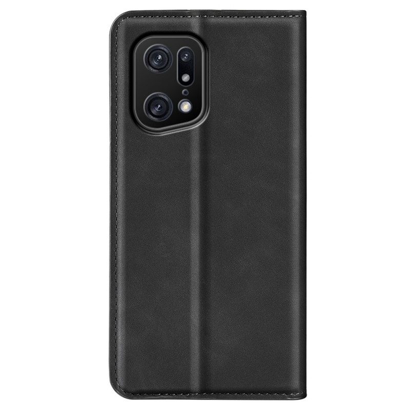 Bescherming Hoesje voor Oppo Find X5 Pro Folio-hoesje Aanraking Van De Huid