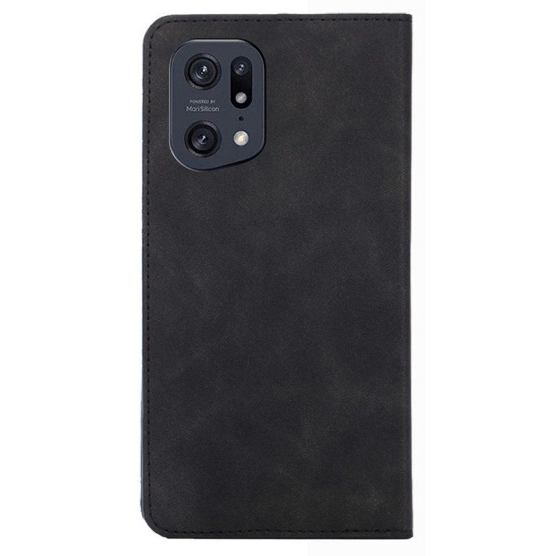 Bescherming Hoesje voor Oppo Find X5 Pro Folio-hoesje Aanraking Van De Huid