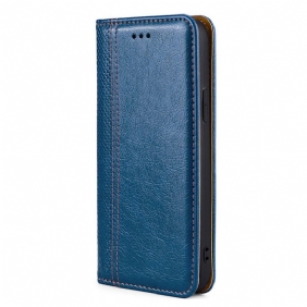 Bescherming Hoesje voor Oppo Find X5 Pro Folio-hoesje Vintage Leereffect