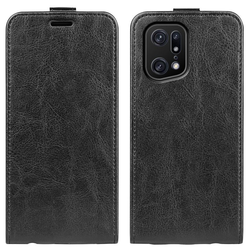 Folio-hoesje voor Oppo Find X5 Pro Flip Case Verticale Klep