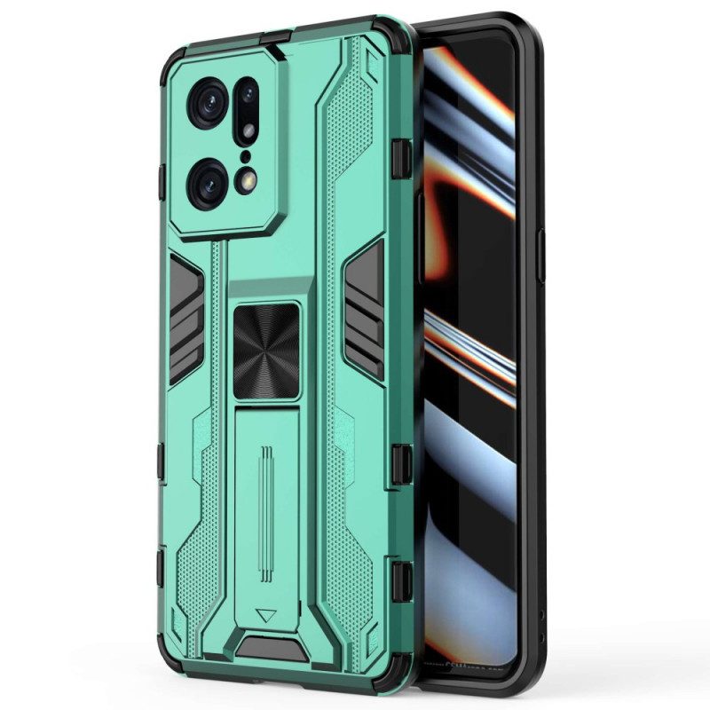 Hoesje voor Oppo Find X5 Pro Verticale En Horizontale Verwijderbare Steun