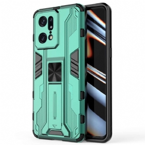 Hoesje voor Oppo Find X5 Pro Verticale En Horizontale Verwijderbare Steun