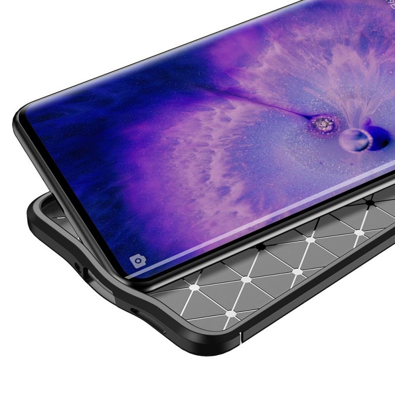 Telefoonhoesje voor Oppo Find X5 Pro Dubbellijnig Litchi-leereffect