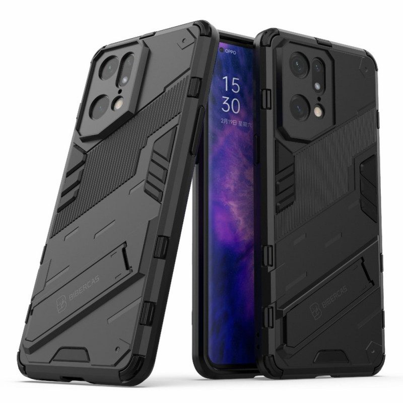 Telefoonhoesje voor Oppo Find X5 Pro Handsfree Afneembare Standaard Met Twee Standen