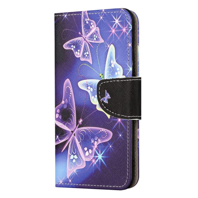 Flip Case voor iPhone 15 Vlinders