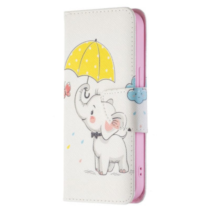 Folio-hoesje voor iPhone 15 Babyolifant