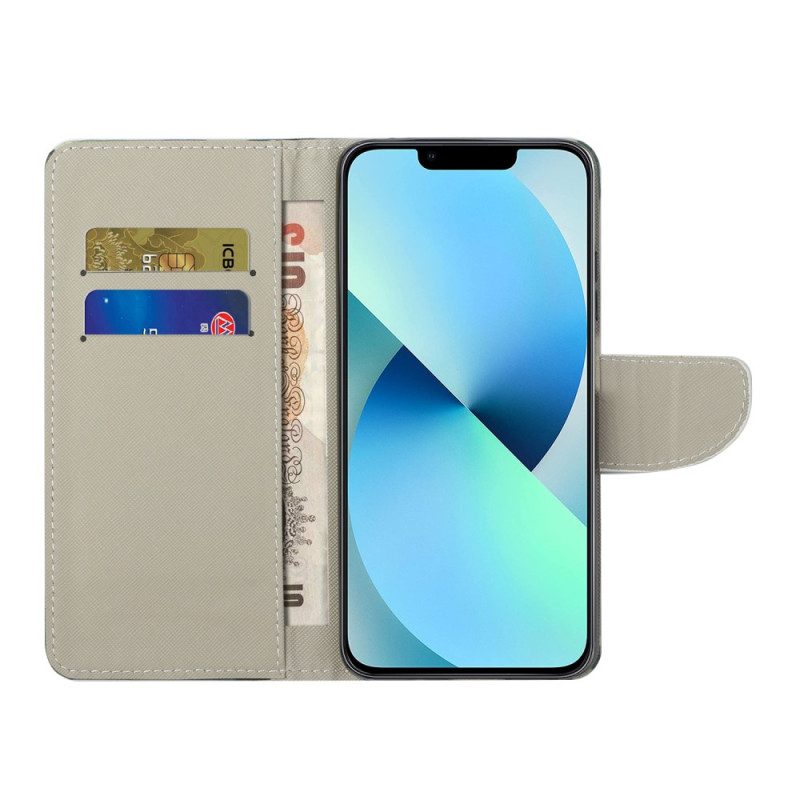 Folio-hoesje voor iPhone 15 Blijf Kalm