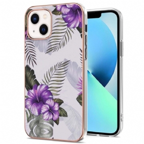 Hoesje voor iPhone 15 Bloemenmarmer