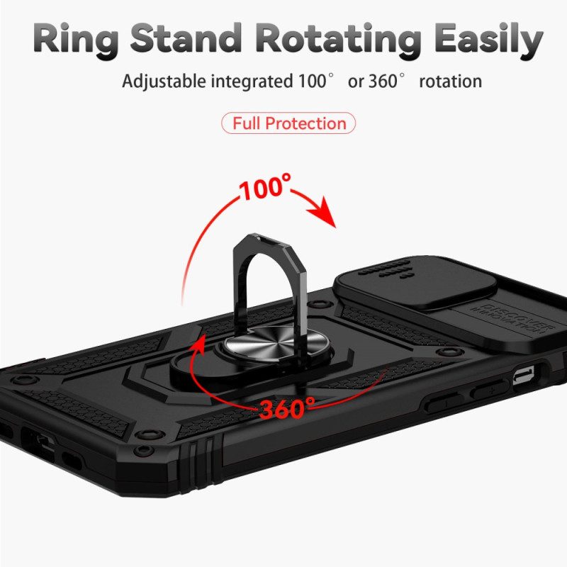 Hoesje voor iPhone 15 Steunring En Lensbeschermer