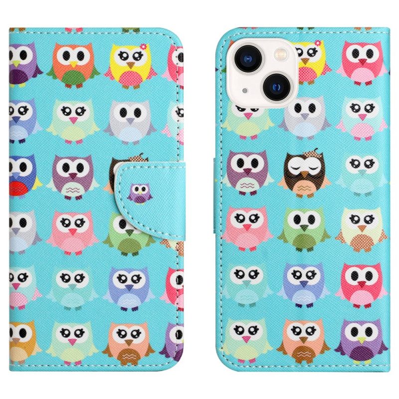 Leren Hoesje voor iPhone 15 Uilenstam