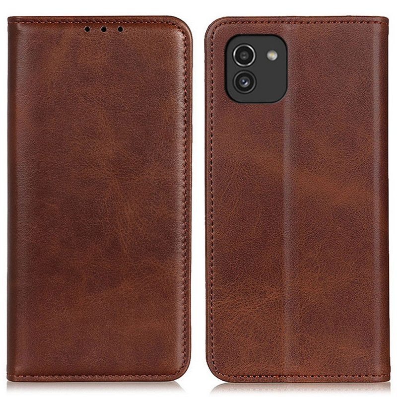 Bescherming Hoesje voor Samsung Galaxy A03 Folio-hoesje Elegantie Splitleer