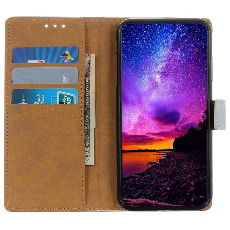 Folio-hoesje voor Samsung Galaxy A03 Effen Kunstleer