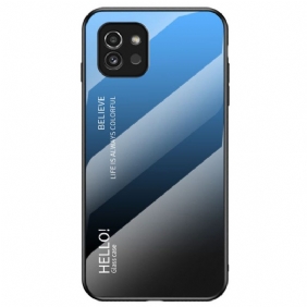 Hoesje voor Samsung Galaxy A03 Gehard Glas Hallo