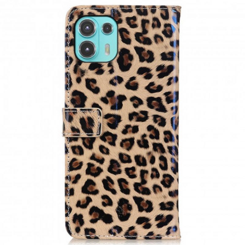 Flip Case voor Motorola Edge 20 Lite Luipaard