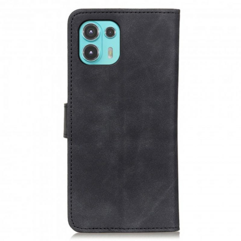 Folio-hoesje voor Motorola Edge 20 Lite Khazneh Vintage Leereffect