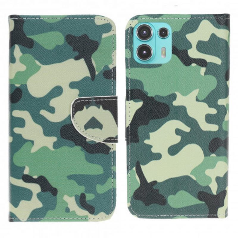 Folio-hoesje voor Motorola Edge 20 Lite Militaire Camouflage