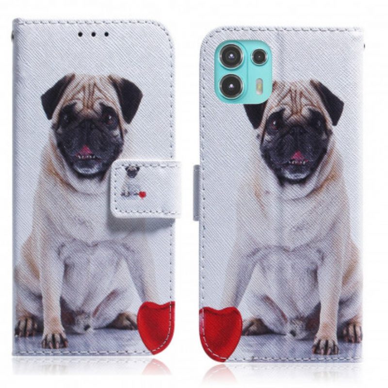 Folio-hoesje voor Motorola Edge 20 Lite Mops Hond