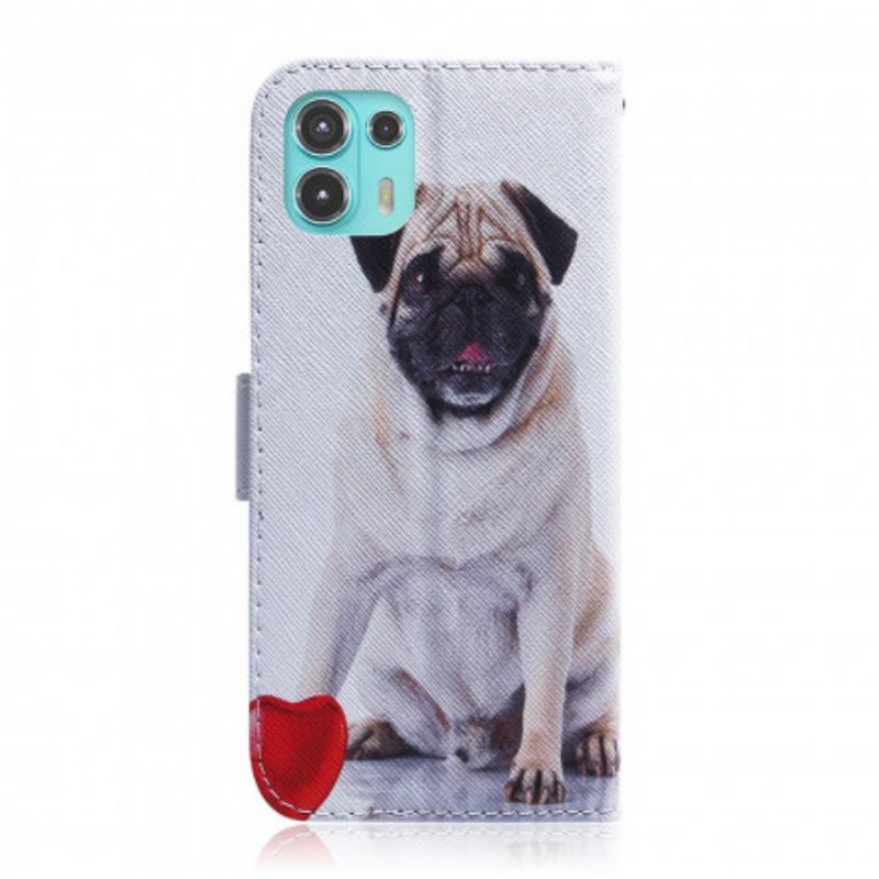 Folio-hoesje voor Motorola Edge 20 Lite Mops Hond