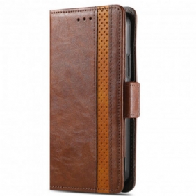 Folio-hoesje voor Motorola Edge 20 Lite Tweekleurige Dubbele Sluiting