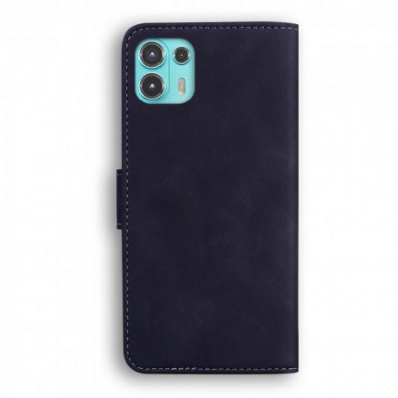 Folio-hoesje voor Motorola Edge 20 Lite Vintage Couture Lederen Stijl