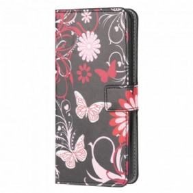 Folio-hoesje voor Motorola Edge 20 Lite Vlinders En Bloemen