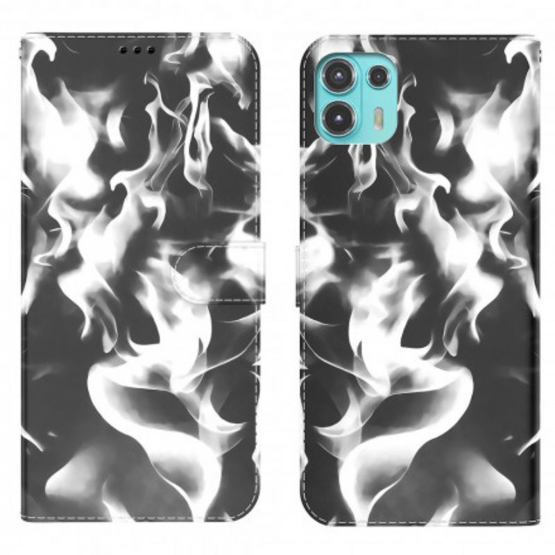 Leren Hoesje voor Motorola Edge 20 Lite Abstract Patroon