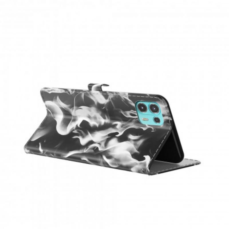 Leren Hoesje voor Motorola Edge 20 Lite Abstract Patroon