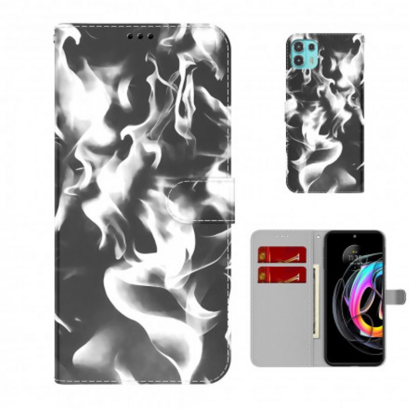 Leren Hoesje voor Motorola Edge 20 Lite Abstract Patroon