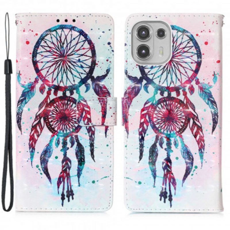 Leren Hoesje voor Motorola Edge 20 Lite Aquarel Dromenvanger