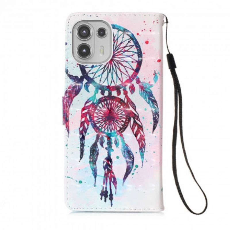 Leren Hoesje voor Motorola Edge 20 Lite Aquarel Dromenvanger