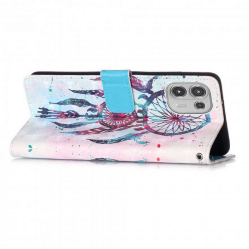 Leren Hoesje voor Motorola Edge 20 Lite Aquarel Dromenvanger