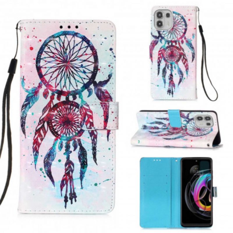 Leren Hoesje voor Motorola Edge 20 Lite Aquarel Dromenvanger