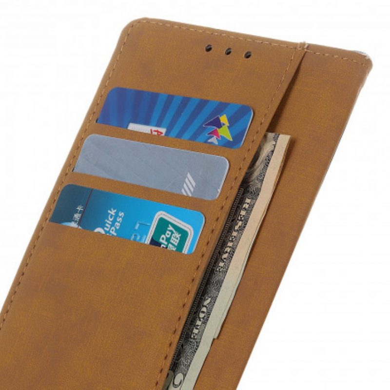 Leren Hoesje voor Motorola Edge 20 Lite Effen Kunstleer