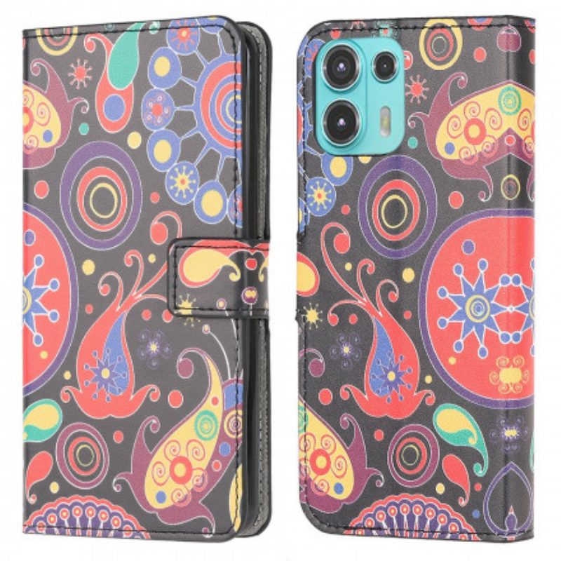 Leren Hoesje voor Motorola Edge 20 Lite Galaxy-ontwerp