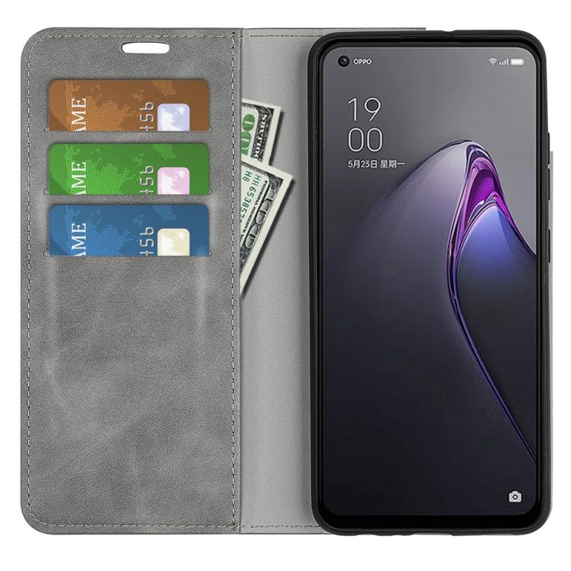 Bescherming Hoesje voor Oppo Reno 8 Folio-hoesje Klassiek Ontwerp