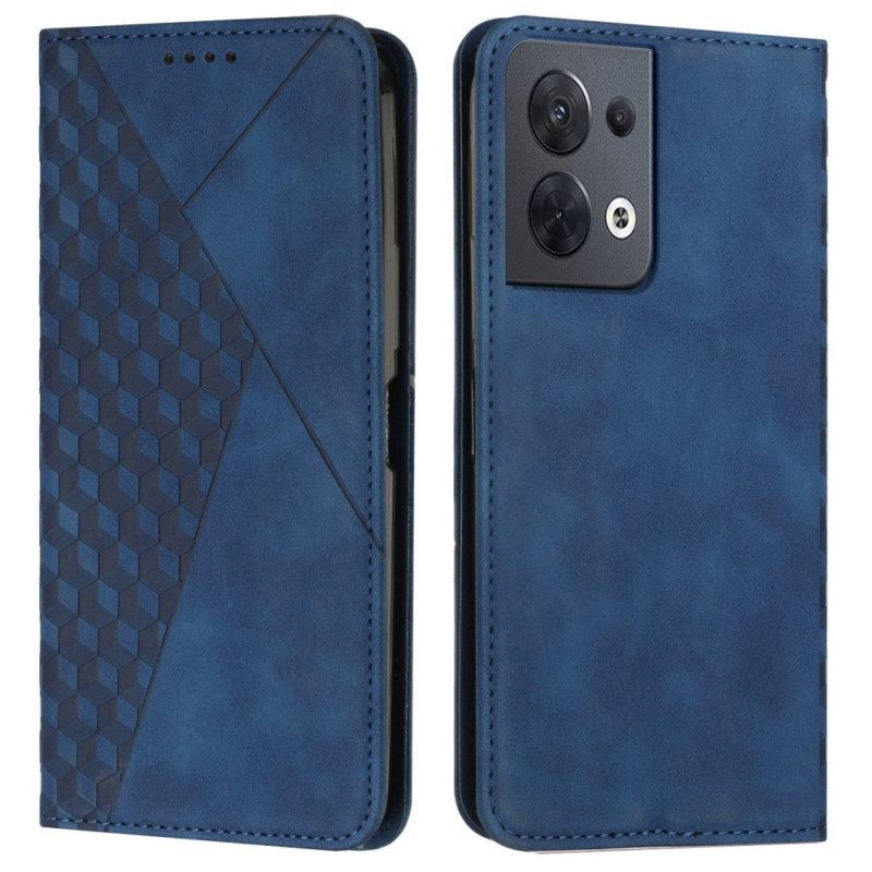 Bescherming Hoesje voor Oppo Reno 8 Folio-hoesje Kubieke Stijl