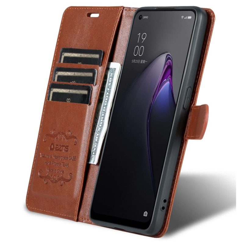 Flip Case voor Oppo Reno 8 Azns Kunstleer